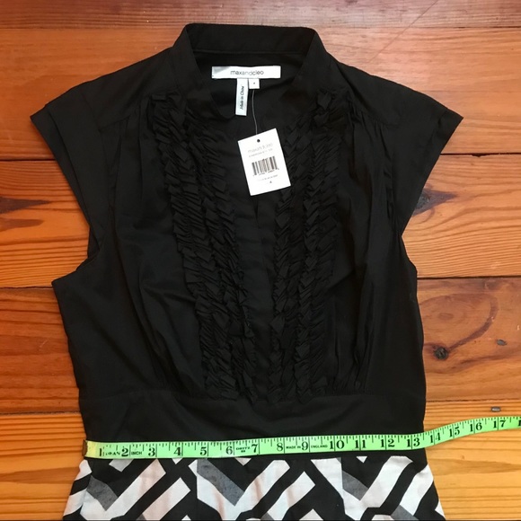 MaxandCleo Black White Ruffle Work Dress, NWT, 4 - Picture 8 of 16